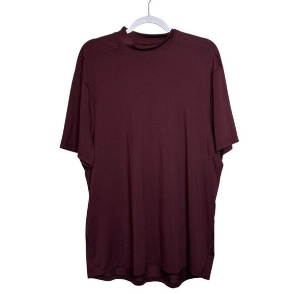 Lululemon License To Move Short‎ Sleeve Men's XL Garnet Activewear Stretch - Picture 1 of 4